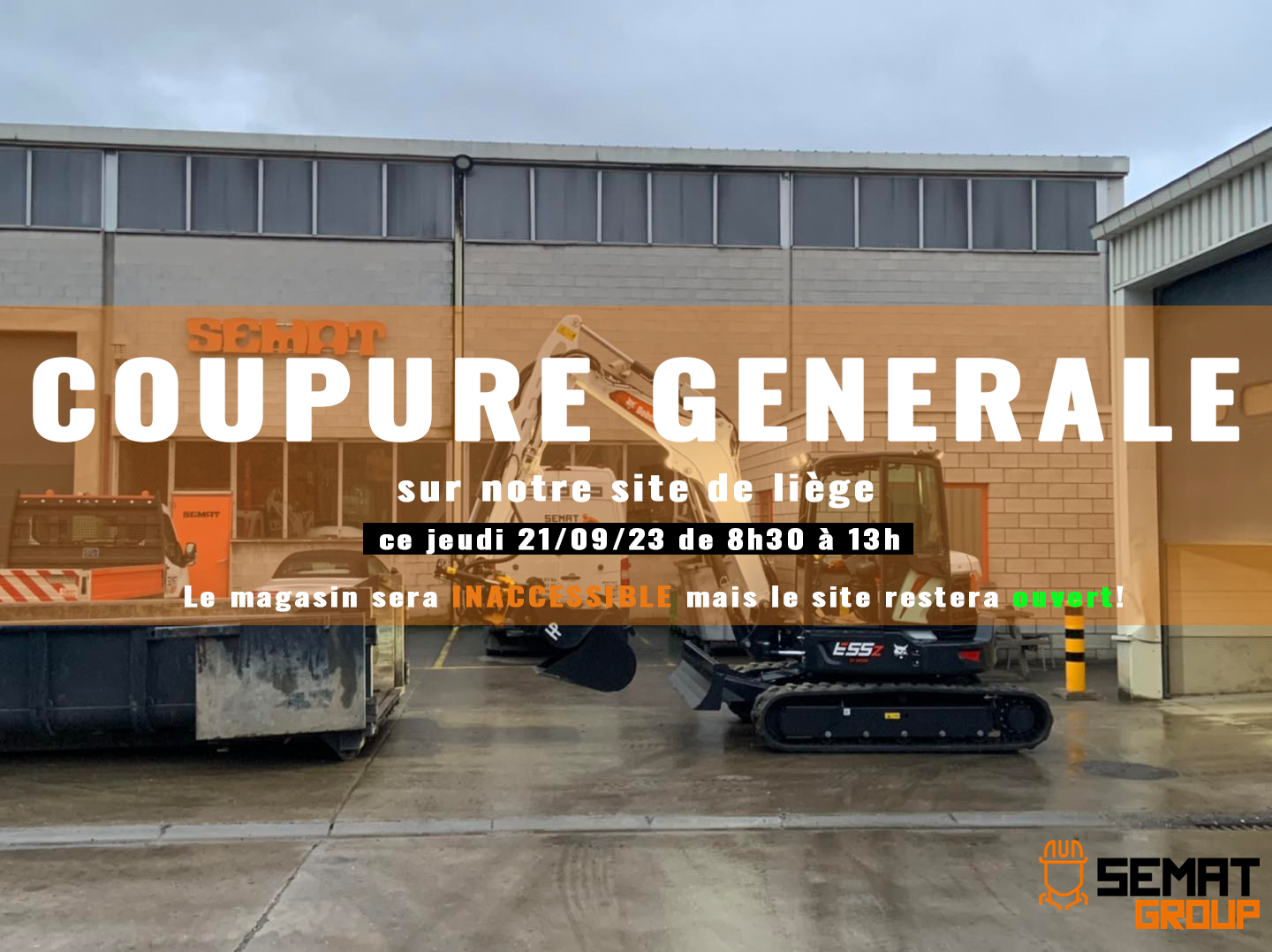 Coupure de courant jeudi 21/09 de 8h30 à 13h