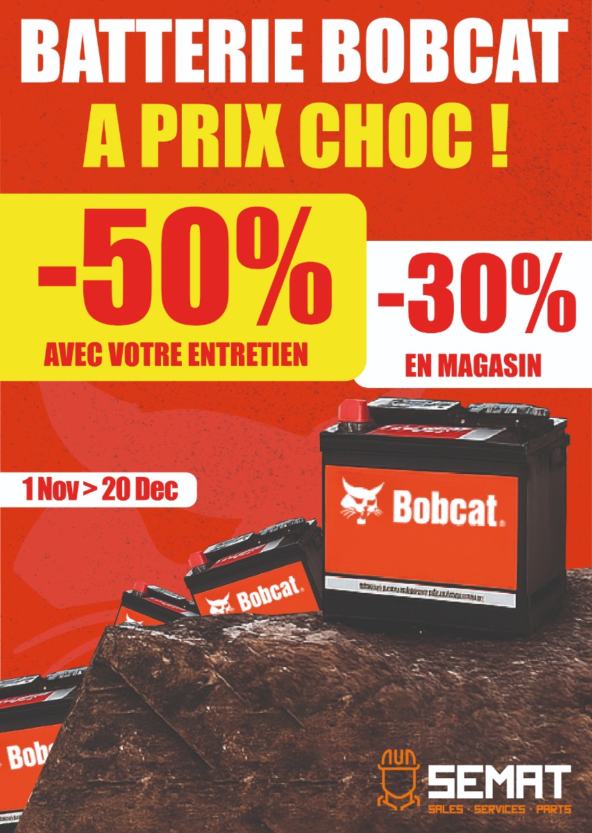 Nos batteries BOBCAT à prix cassés !